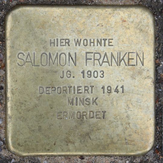Stolperstein en memoria de Salomon Franken
