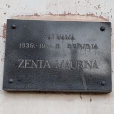 Commemorative plaque to Zenta Maurina