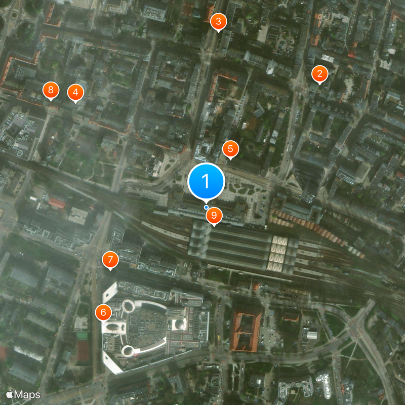 Wrocław Main Railway Station Map