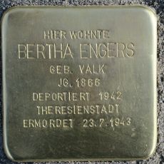 Stolperstein dedicated to Bertha Engers
