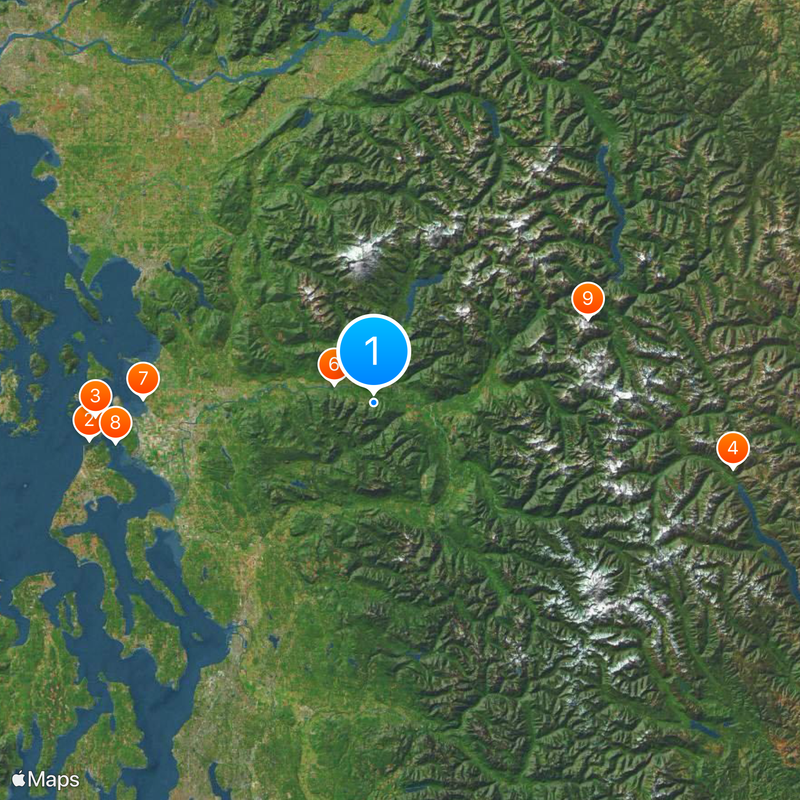 Comté de Skagit Carte