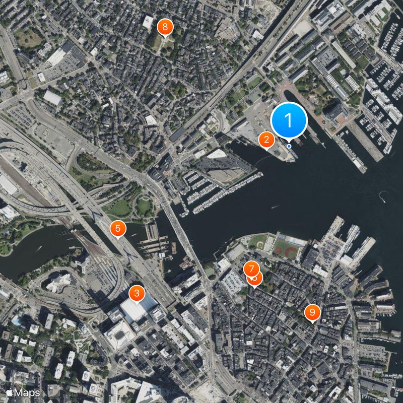USS Cassin Young Mapa