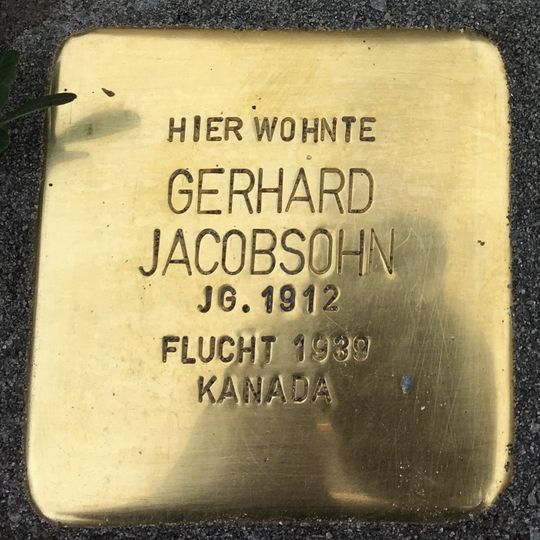 Stolperstein dedicated to Gerhard Jacobsohn