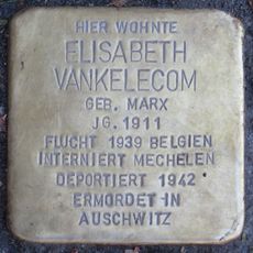 Stolperstein à la mémoire d’Elisabeth Vankelecom