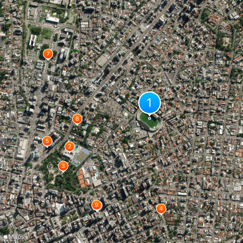 Estádio Couto Pereira Map