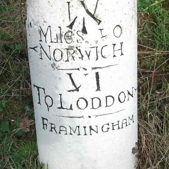 Milestone, 5yds W of The Gul PH opp. rd to Framingham Earl