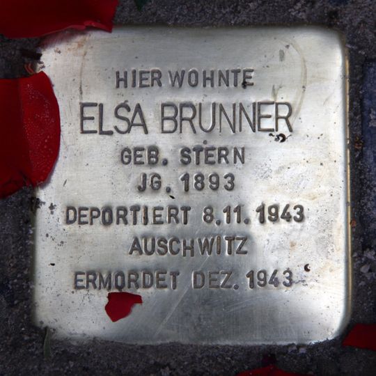 Stolperstein à la mémoire d’Elsa Brunner