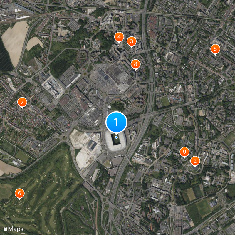 Grand Stade Pierre Mauroy Kaart