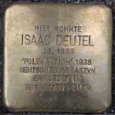 Stolperstein en memoria de Isaac Deutel