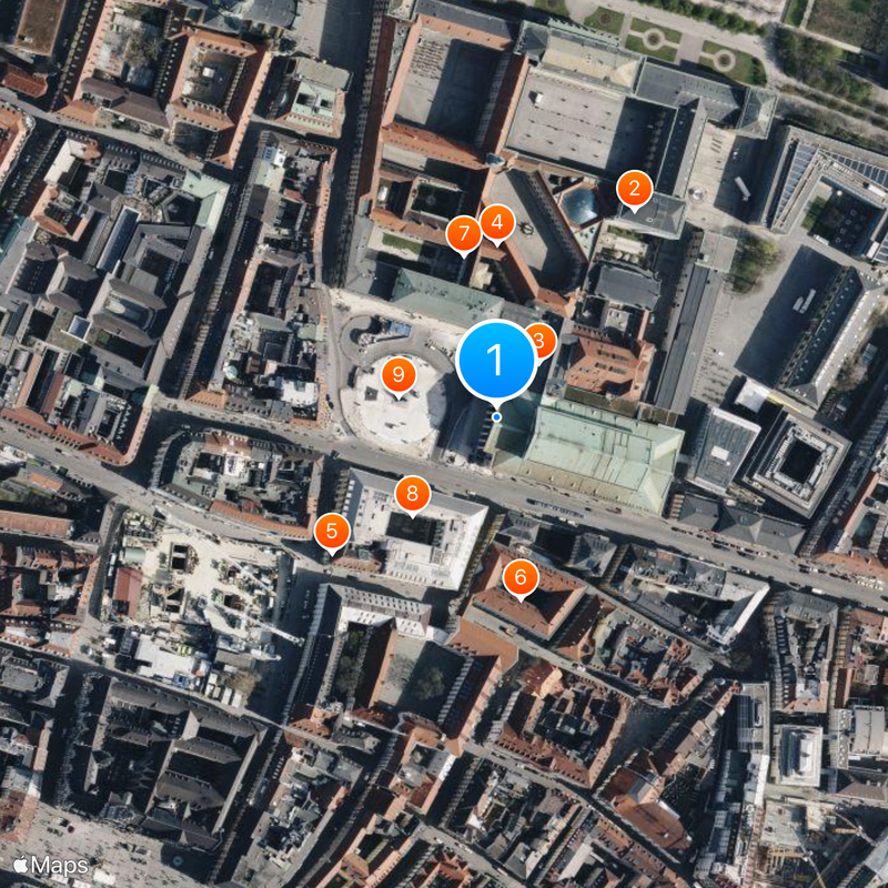 National Theatre Munich Mapa