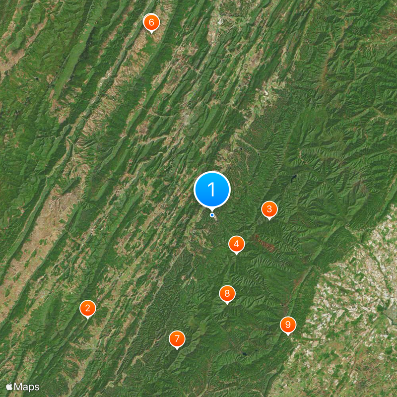 Sugar Grove Station Karte