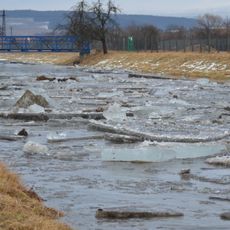 Most přes Olšavu k vodárně v Těšově