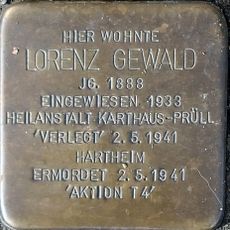 Stolperstein dedicated to Lorenz Gewald