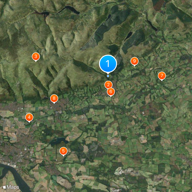 Castle Campbell Mapa