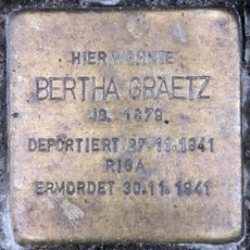 Stolperstein en memoria de Bertha Graetz