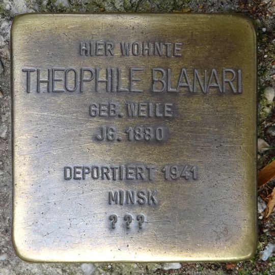Stolperstein en memoria de Theophile Blanari