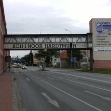 Footbridge of Koh-i-Noor Hardtmuth over Mánesova street