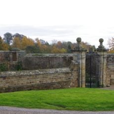 Front Garden Wall With Gate Piers At Osgodby Hall