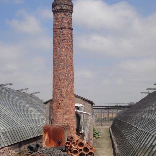 Tuindersbedrijf Sonnehoeck: ketelhuis op de zuidelijke hoek van het terrein