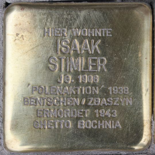 Stolperstein für Isaak Stimler