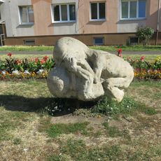 Socha v ulici Komenského v Kadani