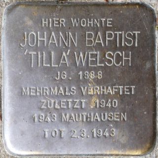 Stolperstein em memória de Johann Baptist Welsch