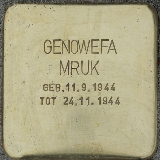 Stolperstein dedicated to Genowefa Mruk