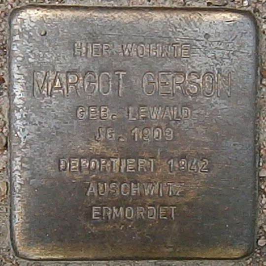 Stolperstein dedicated to Margot Gerson