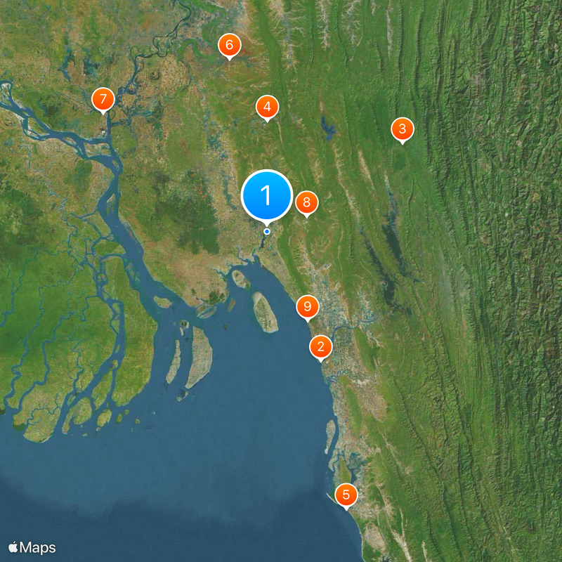 Chattogram Division Map