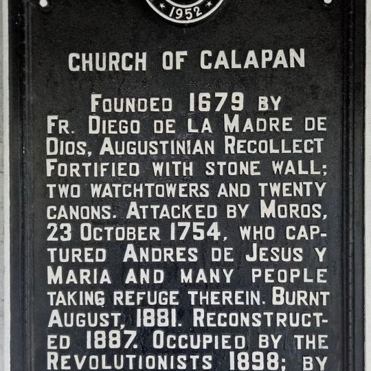 Church of Calapan historical marker