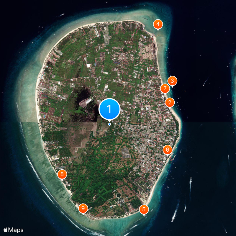 Gili Trawangan Map