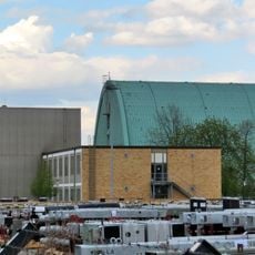 Siemenswerke, Hochspannungsprüffeld mit Parabelhalle