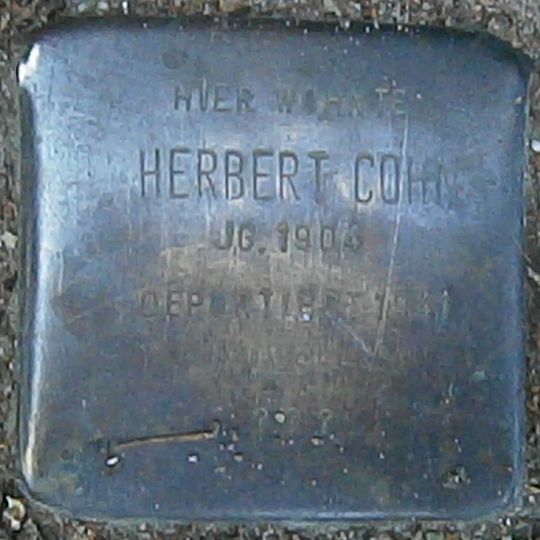 Stolperstein dedicated to Herbert Cohn