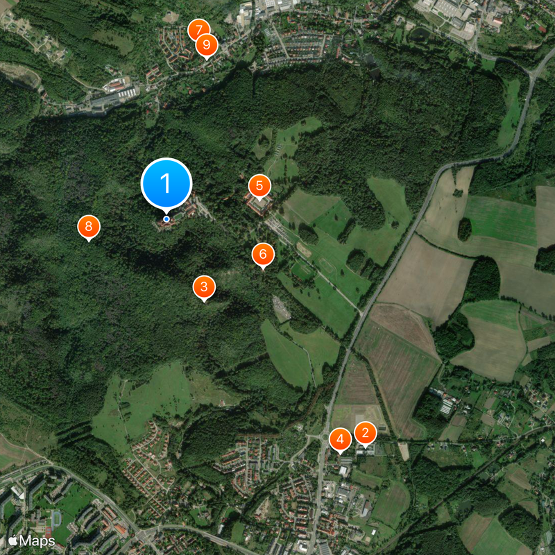 Slot Fürstenstein Kaart