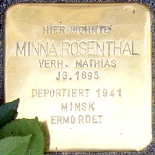 Stolperstein em memória de Minna Rosenthal
