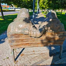 Atração turística, escultura, banco