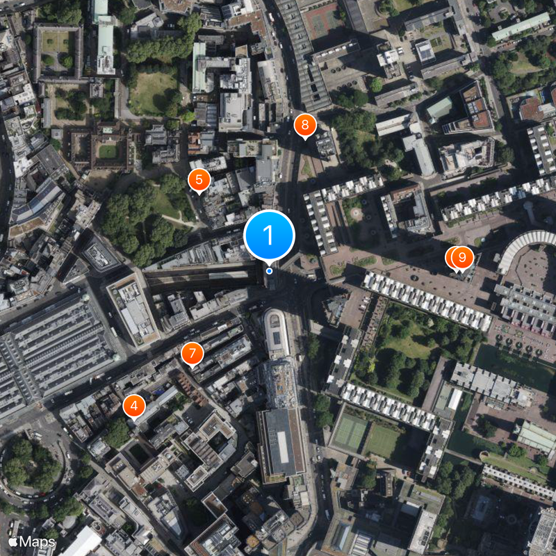 Barbican tube station Map