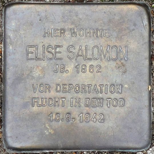 Stolperstein en memoria de Elise Salomon