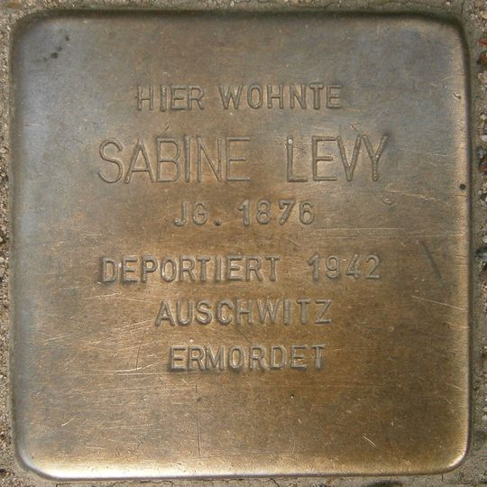 Stolperstein dedicated to Sabine Levy