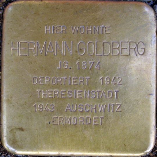 Stolperstein en memoria de Hermann Goldberg