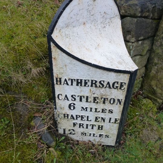 Milepost 20 Yards To The South West Of The Entrance To Hathersage Hall