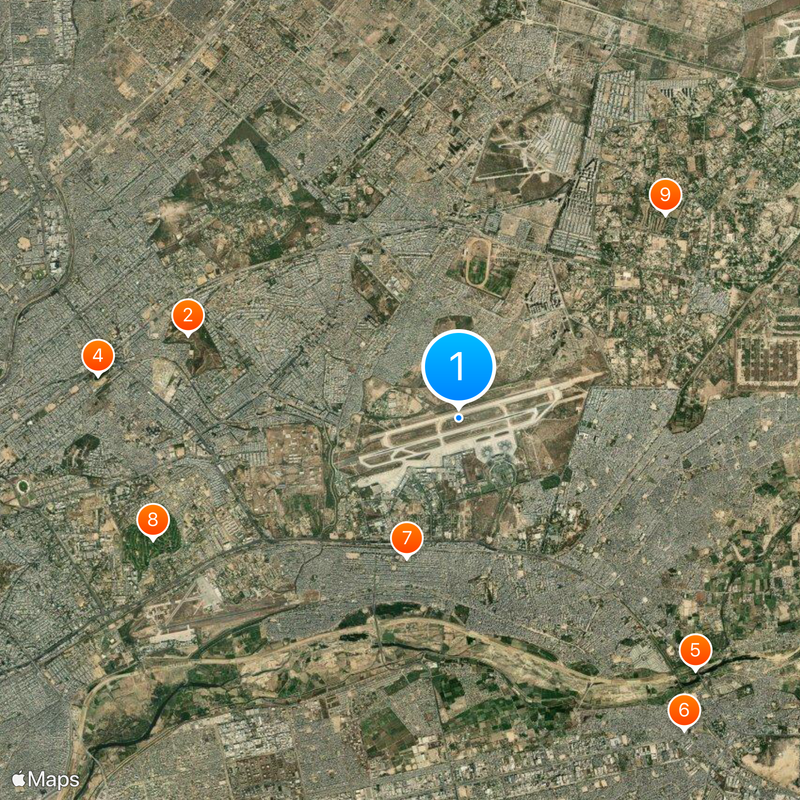 Jinnah International Airport Map