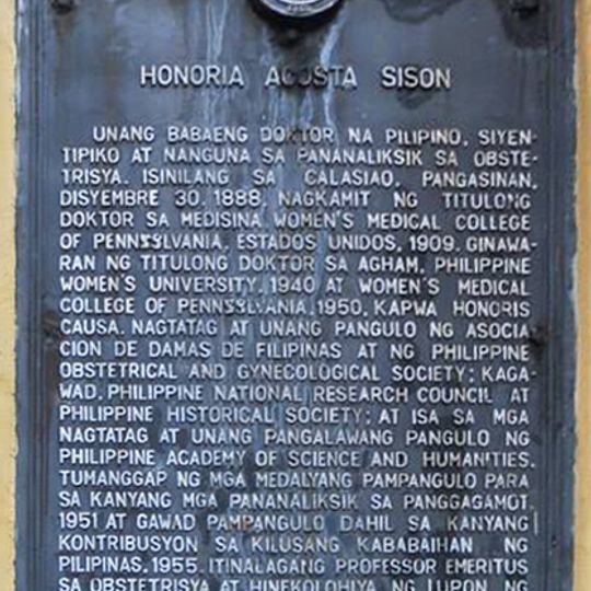 Honoria Acosta Sison historical marker