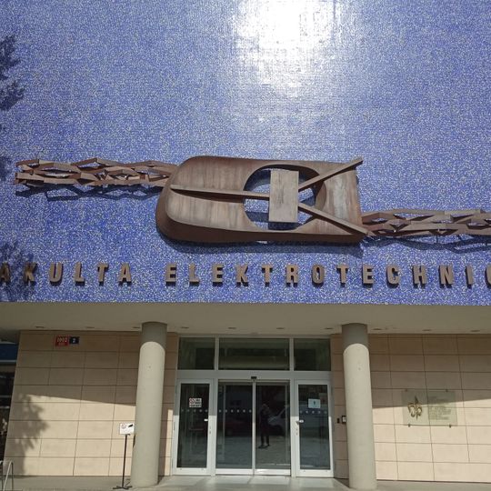 Sculpture at the CTU-FEE building