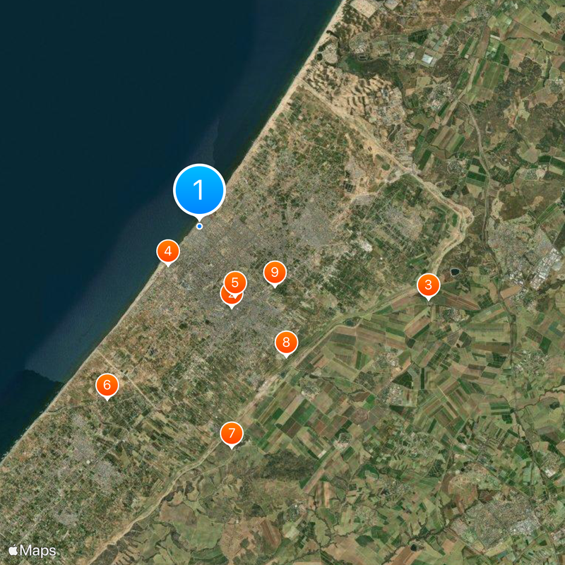 Al-Shati refugee camp Map