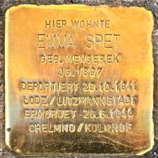 Stolperstein en memoria de Emma Spet