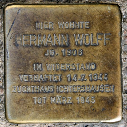 Stolperstein en memoria de Hermann Wolff