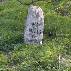 Milestone Half Mile South Of Green End Junction And Goose Hall At Ngr 484 664
