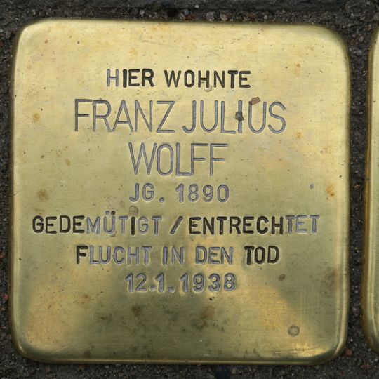 Stolperstein en memoria de Franz Julius Wolff
