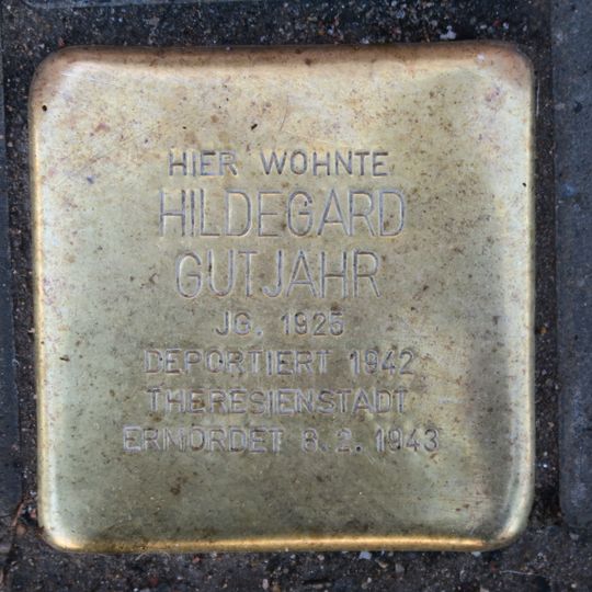 Stolperstein en memoria de Hildegard Gutjahr